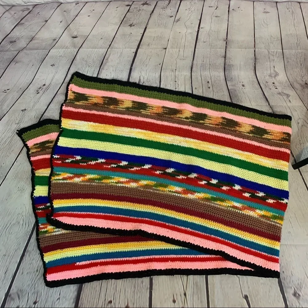 Handmade lap afghan 27 inches by 76 inches